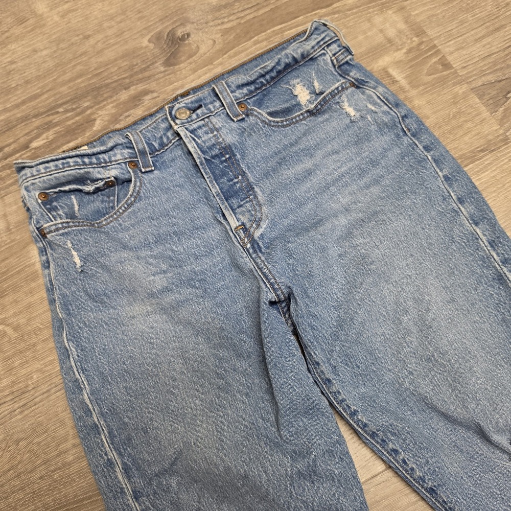 Levi's Premium Wedgie Jeans Women's 31 Distressed Ripped High Rise 31x27 - Picture 2 of 16